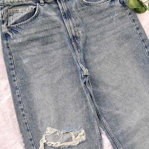 H&M Straight Ripped Jeans 32