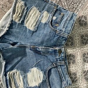 Denim Shorts Dark-blue