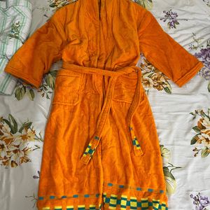 Unisex Bathrobe 🚿 In Orange Color 🧡