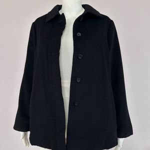 Pure Solid Black Coat