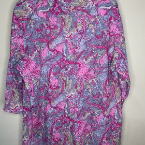 XL Christina Pink Printed 3/4 Sleeves Kurti