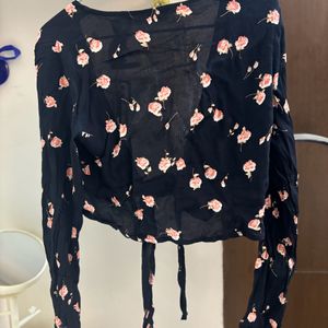 Floral Wrap Around Top