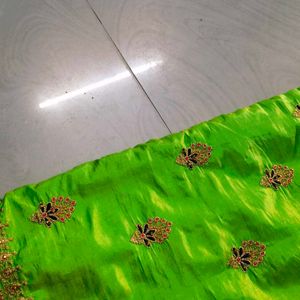 Green colour beautiful designer saree