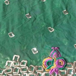 Double Colour Work Dupatta