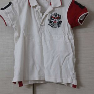 2 To 3 Yrboys Tshirt -white and Red