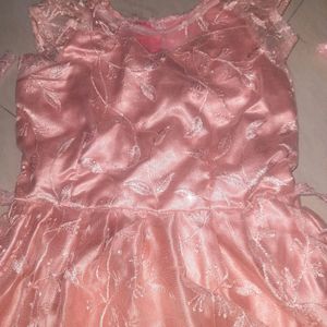 Peach Colour Baby Girl Dress