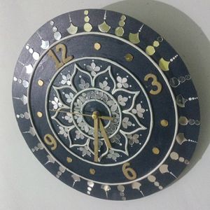 Handmade Lippan Art Wall Clock