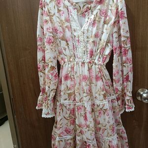 Floral. One Piece Frock For Women Free Size .