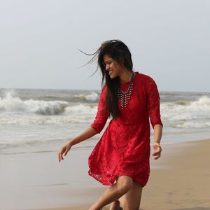 Red Net Dress By Pantaloons