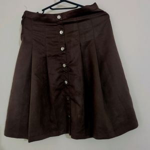 A Line Pleated Skirt