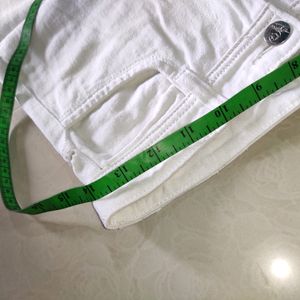 Women High-waist White Jeans