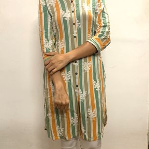 Sam Lime Color Collar Kurta