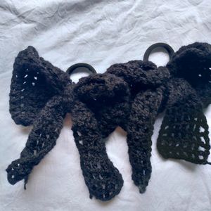 Hand Made Crochet Beautiful Bow Hair Ties