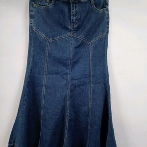 Denim Long Skirt