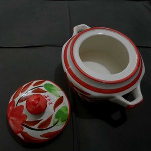 Ceramic Casserole 350ml Small Red