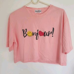 Peach Crop Top