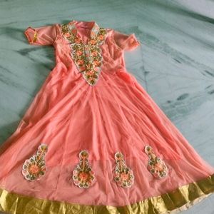 Peach Long Frock