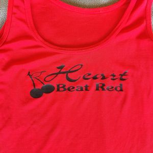 Red Long Active Wear Camisole