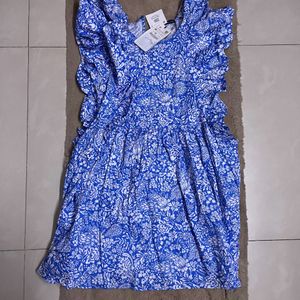 Zara Brand New Cotton Ruffle Dress