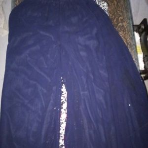 Free Size Navy Blue Sharara