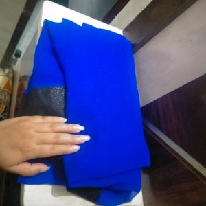 Royal Blue Saree With Blouse 😍