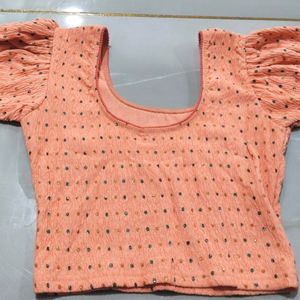 Orange Readymade Blouse.....