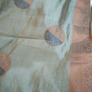 Greyish Beige Fancy Saree