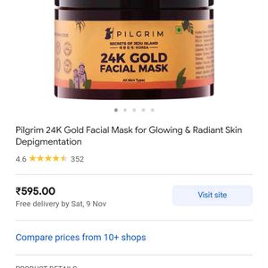 Pilgrim 24k Gold Facial Mask