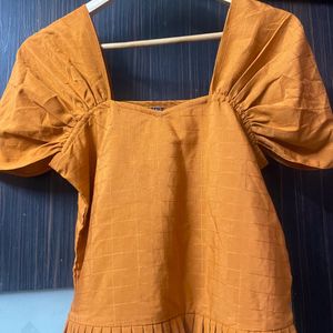 Trending L Size Beautiful Crop Top Orange Rust