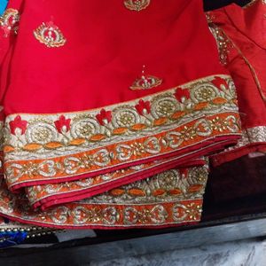 Heavy Saree With Designer Blouse Front And Back