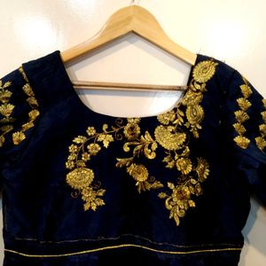 Navy Blue Embroidered Gown(Women)