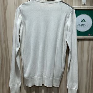 Pull & Bear Checkered V-Neck Sweater