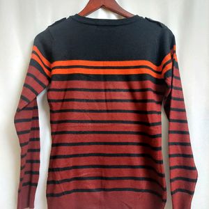 Max Red & Black Stripes Pull Over