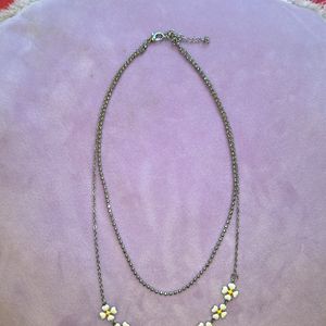 Double Chain Necklace (flower)