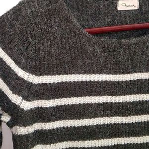 Gray Bodycon Sweater Dress For Women