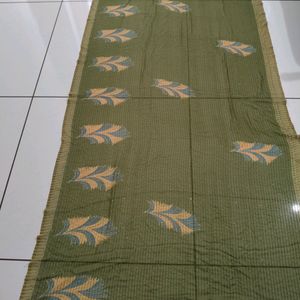 Olive Green Saree