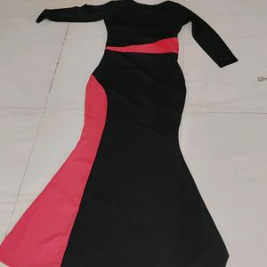 Indo Western Gaon Black And Pink