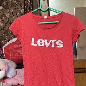 Women Levi’s Top - Pinkish Peach