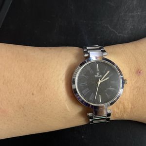 Titan Analog Watch Silver For Women