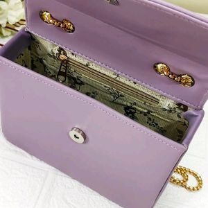 Lavender Stylish Box Sling Bag