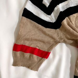 Pinterest Korean Stripped Cardigan