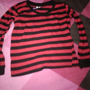 Red And Black Kids T Shirt From 4-7years