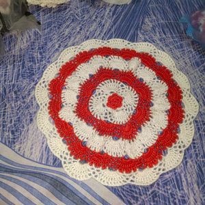 Crochet Wool Table Mat Or Thali Cover