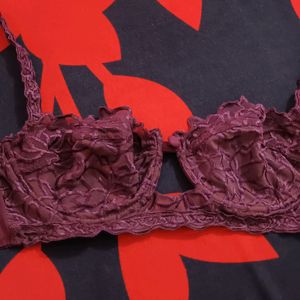 Lace Underwired Bra 34 B