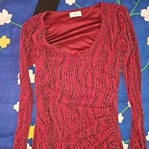 Maroon Colour Dress