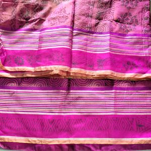 Multi Design Pink Saree