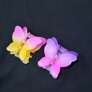 Korean Butterfly Hair Claw Clip Pack Of 2