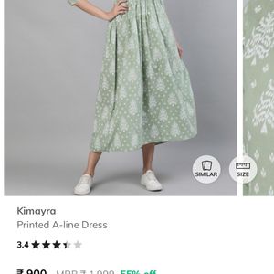 Kimayra Printed A-line Dress