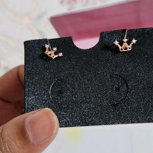 Giva Rose Gold Tiara Earrings