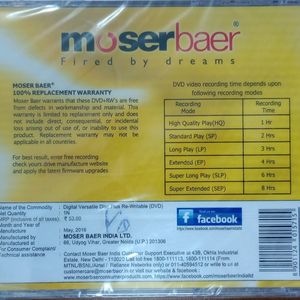 MoserBaer Sealed DVD RW